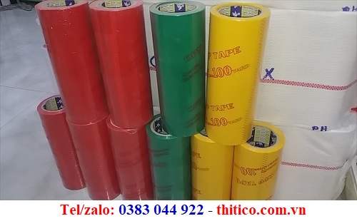 BĂNG KEO MÀU (XANH DƯƠNG, XANH LÁ, CAM, ĐỎ)