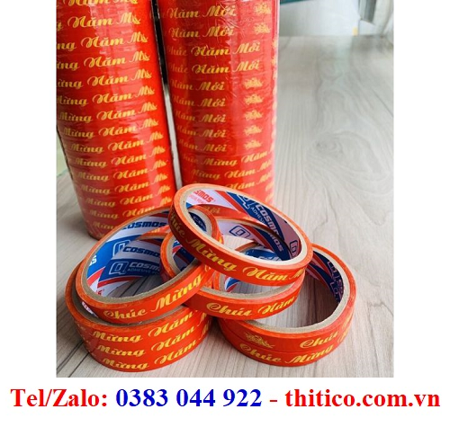 BĂNG KEO CHÚC MỪNG NĂM MỚI 1F2 CÂY 24 CUỘN GIÁ RẺ GIAO ĐÀ NẴNG QUẢNG NAM