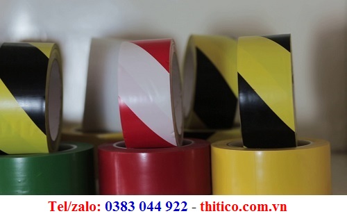 BĂNG KEO DÁN NỀN SỌC VÀNG ĐEN 4F8*25M, 6 CUỘN/CÂY