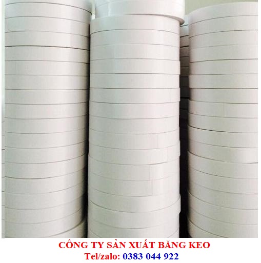 BĂNG KEO HAI MẶT DẦU TRẮNG 18YARD*4F8 GIÁ RẺ